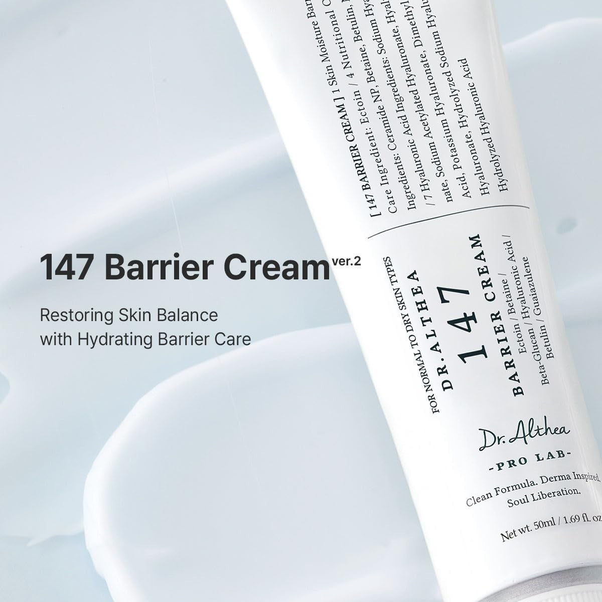 Dr.Althea 147 Barrier Cream 50ml – Crème Hydratante à l’Acide Hyaluronique 7HA