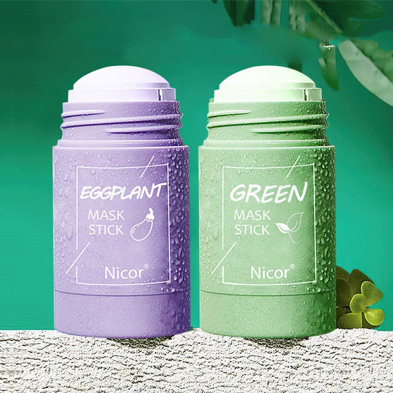 Masque Nettoyant Stick Thé Vert/Aubergine – Purifiant, Anti‑Sébum, Éclat du Teint