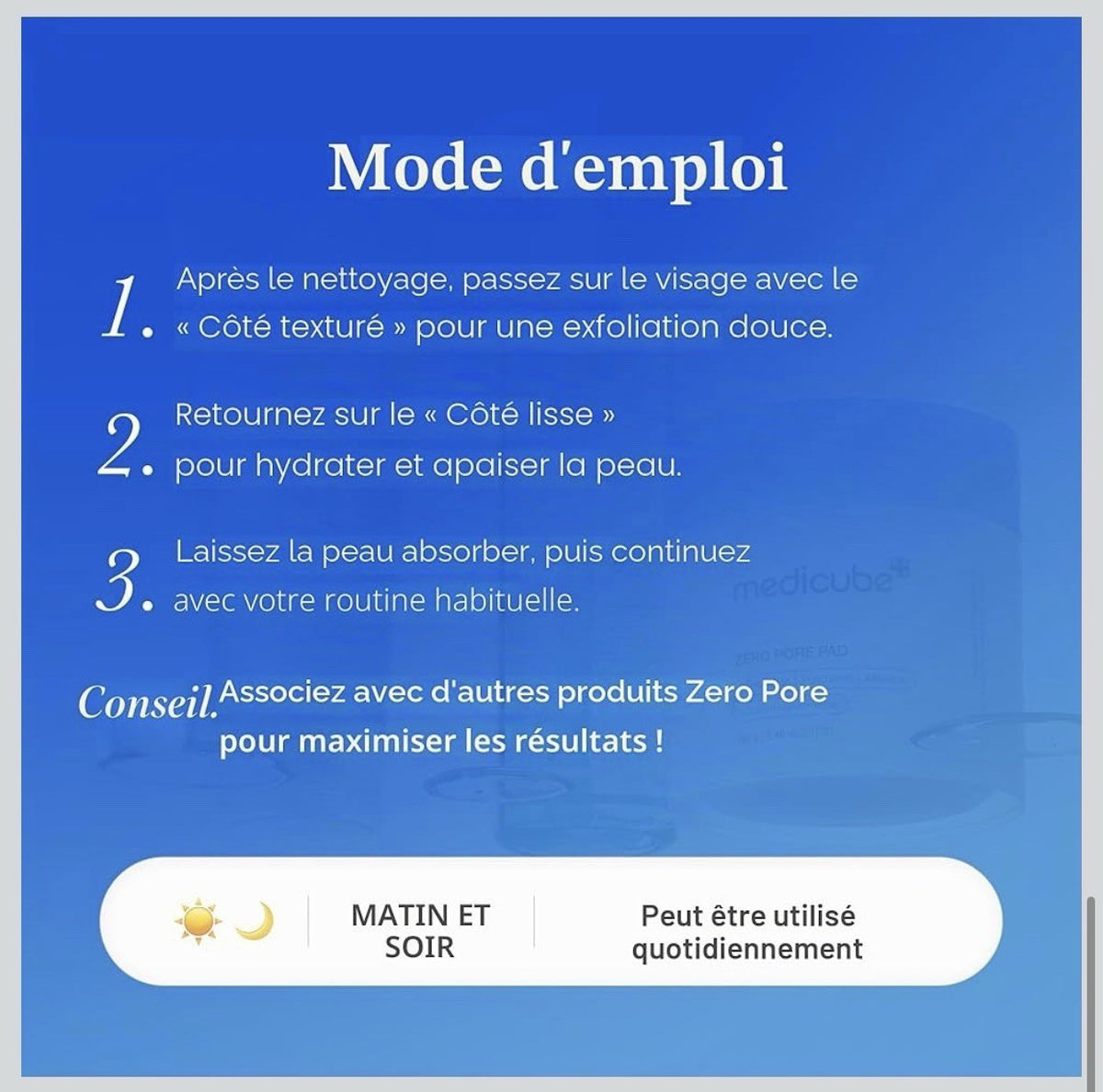 Medicube Zero Pore Pads 2.0 – AHA 4,5% & BHA – 70 Pads – Pores Affinés Peau Lisse