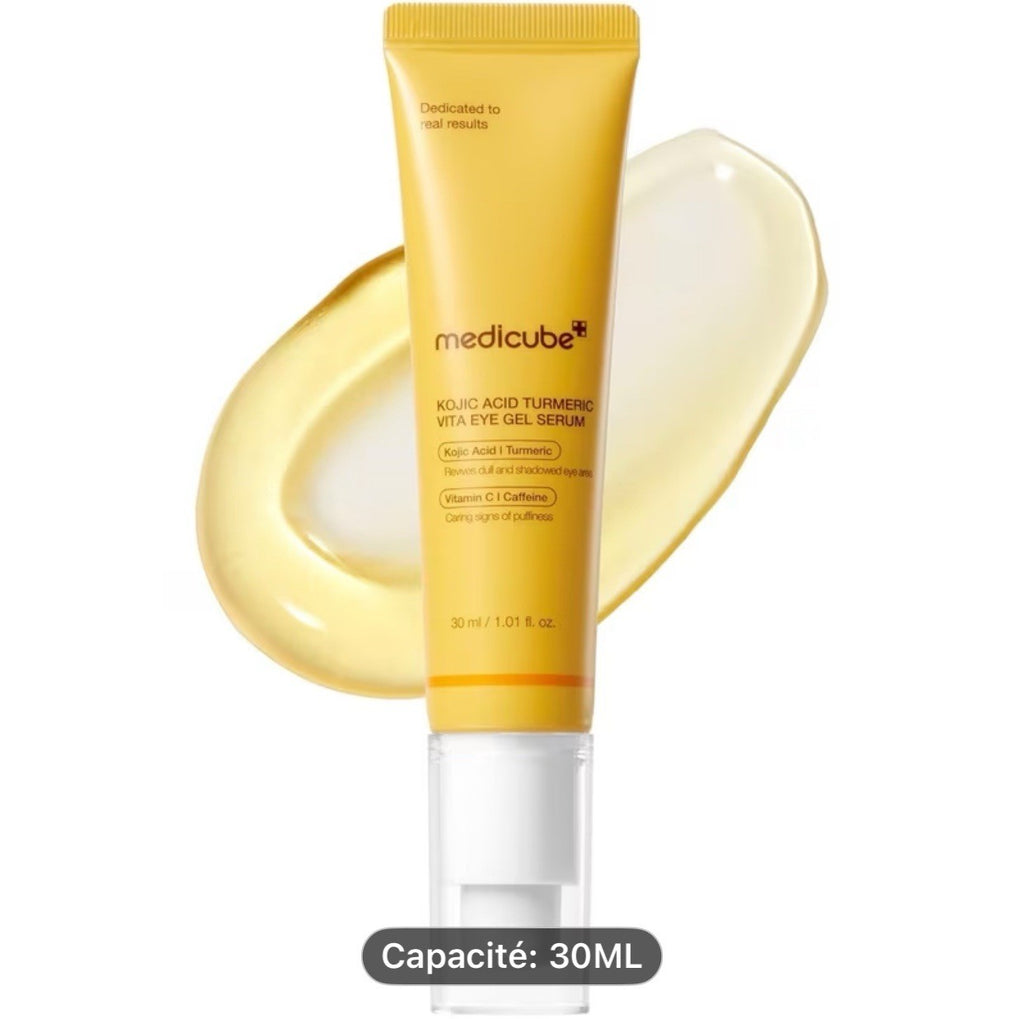 MEDICUBE Gel Contour des Yeux Curcuma Acide Kojic Rétinol Caféine 30 ml