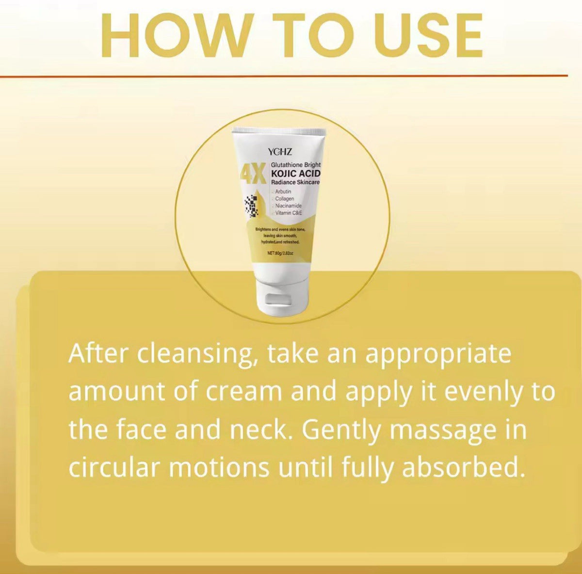Crème Kojic Acid 80g – Anti‑Taches & Éclat – Niacinamide, Arbutin, Vit C