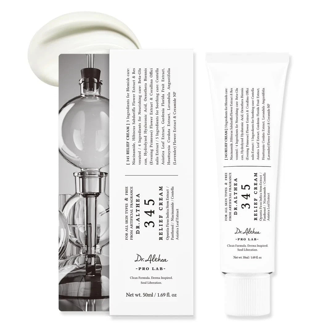Crème Visage 345 Relief – Hydratante, Apaisante, Niacinamide & PDRN – 50 ml Vegan