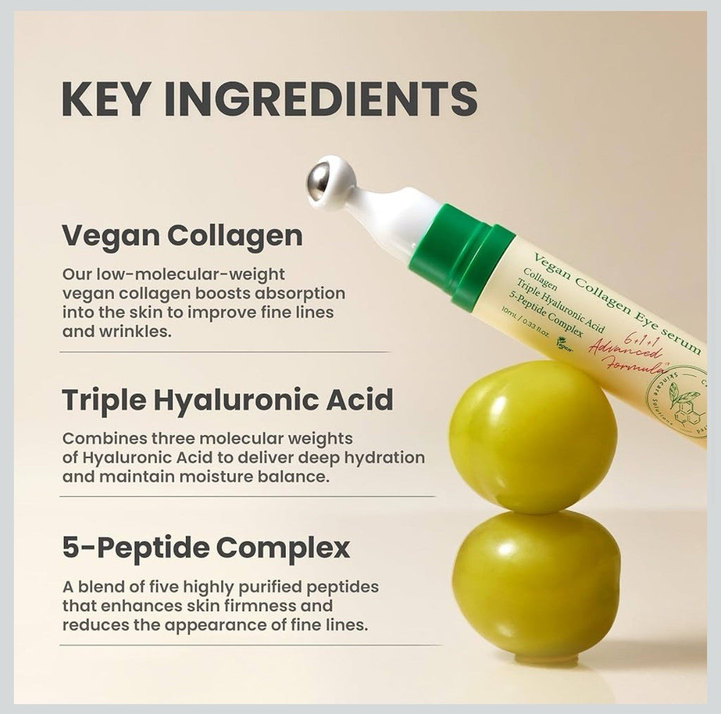 AXIS‑Y Gel Effet Frais Contour des Yeux & Visage – Collagène Vegan, Bille Métal